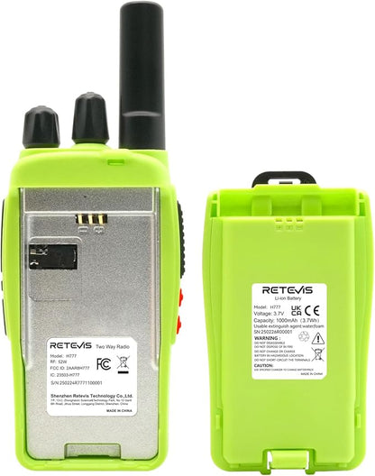 Retevis H-777 Walkie Talkies for Adults, 2 Way Radios Rechargeable Walkie Talkies Long Range, Portable FRS Two-Way Radios, Emergency Alarm LED Flashlight Type C Charger for Family Outdoor Trip(3 Pack)