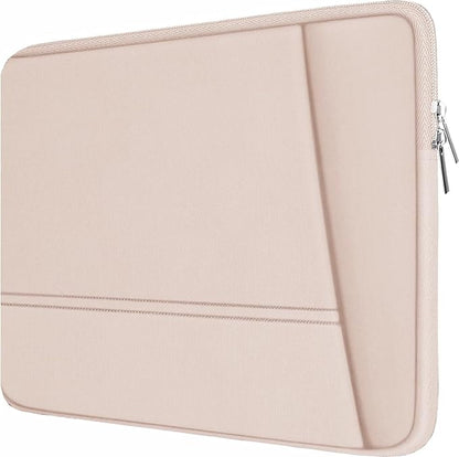 Laptop Sleeve 15.6 inch, Sturdy Portable Monitor Computer Laptop Case, Carrying Sleeve Bag 15.6'' with Pockets for MacBook PC Mac HP Lenovo Dell Asus Xbox Switch, Pink