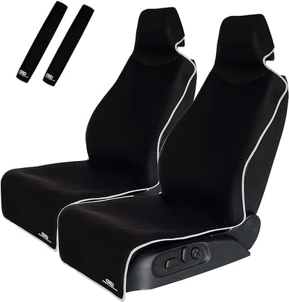 Gorla Gear 2 Pack Black Premium Universal Fit Waterproof Stain Resistant Car Seat Cover Neoprene Non-Slip Bucket Seat Dog Sweat Proof Protector Save Your Leather Cloth Seats Automotive Van Truck SUV