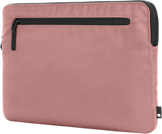Incase Compact Laptop Sleeve with Flight Nylon - 14-inch MacBook/Laptop & iPad/Tablet Sleeve - Faux Fur Lining, Lightweight, Durable, Weather Resistant, Slip Pocket for Accessories - Aged Pink