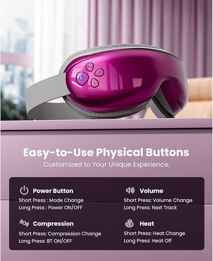BOB AND BRAD Eye Massager with Heat and Cooling, EyeOasis 3 Eye Mask for Migraine FSA Eligible/HSA Eligible, Heated Face Massager for Dry Eye Strain Relief Improve Sleep, Christmas Gifts for Women