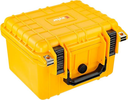 Eylar Small 10.62" Deep Gear, Equipment, Hard Camera Case Waterproof with Foam TSA Standards (Yellow)