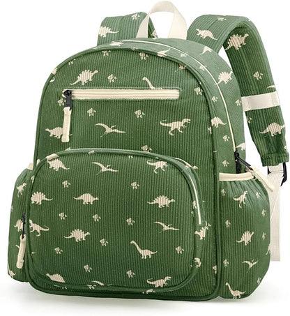 Corduroy Toddler Backpack for Boys 2-5, Cute Kids Backpacks Boys - Preschool Kindergarten Backpack 13.7" H Fit Folder