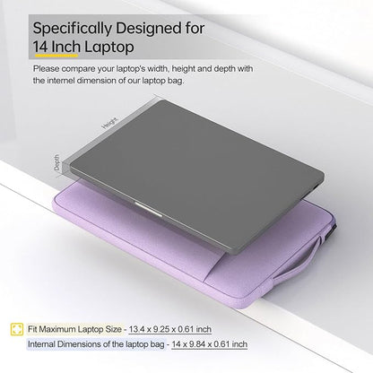 Laptop Sleeve 14 Inch Laptop Case Computer Bag for 15 inch New MacBook Air M4 A3241 M3 A3114 M2 A2941 2025-2023, Purple