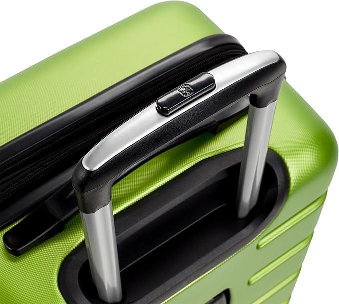 SwissGear 7366 Signature Hardside Expandable Luggage with Spinner Wheels, TSA Lock, Cup-Holder, Green, Carry-On 19-Inch
