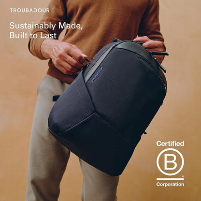 Troubadour Apex 4.0 Compact - 16L Premium Laptop Backpack - Ergonomic & Water Resistant - Designed for Work and Travel - Ink Blue