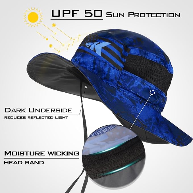 KastKing Sol Armis UPF 50 Boonie Hat - Sun Protection Hat, Fishing Hat, Beach & Hiking Hat, Paddling