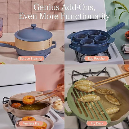 Our Place Always Pan 2.0 | 10.5" Ceramic Pan with Modular Lid, Steamer Basket & Spatula | Patented 10-in-1 Nonstick, Non-Toxic Cookware Made Without PFAS | Induction & Oven-Safe up to 450°F | Spice