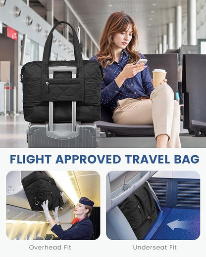 LOVEVOOK Extra Large Travel Duffle Bag, 56L Lightweight Weekender Bags for Women with Shoe Compartment, Personal Item Travel Bag Carry On Overnight Bags for Women, Hospital Bag for Labor and Delivery