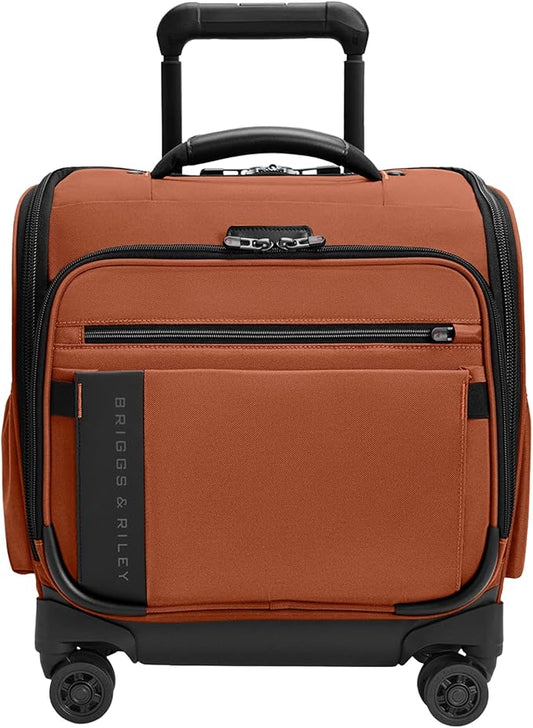 Briggs & Riley Cabin Spinner - Carry On Luggage for Travel, Suitcases with Wheels, Softside Rolling Bag for Men & Women, Fits Under Plane Seat, Telescoping Handle - ZDX Collection, Canyon