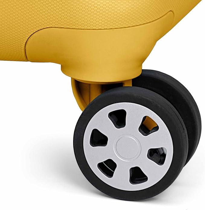 Traveler's Choice Pagosa Indestructible Hardshell Expandable Spinner Luggage, Yellow, 26-Inch Medium