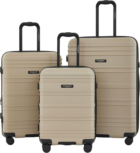 SCOTCH & SODA Rotterdam Expandable Hardside Luggage, Travertine, 3 Piece Set