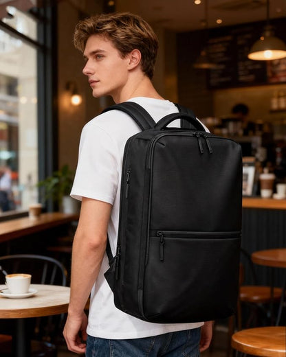 70L Vacuum Backpack Travel with Pump, Charging Port and TSA Lock, Expandable Vacuum Seal Compression Travel Backpack for 19" Laptop, Airline Approved