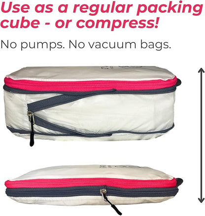 Generation Nomad Compression Packing Cubes for Travel | Best Compression Packing Cubes | Set of 2 BLACK