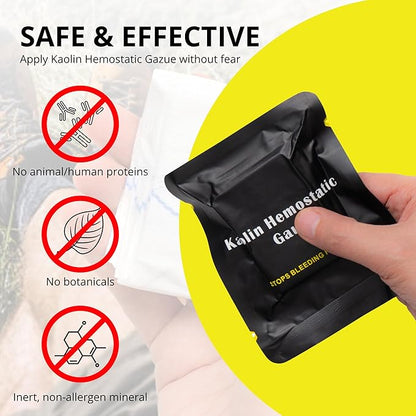 First Aid Advanced Quick Clotting Combat - Flexible Hemostatic - Stop The Bleed kit Faster Wound Packing with Quick Clotting Medical - Survival Kit Supplies - 3" x 12.5' (CT-GAUZE2)