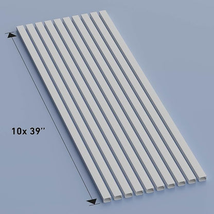 D-Line 32.8ft Cable Raceway, Self Adhesive Cord Cover, Hide and Protect Surface Wires, Paintable - 10x 1in (W) x 0.63in (H) x 39in Lengths - White