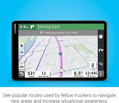 Garmin dēzl OTR1000 (Renewed), 10-inch GPS Truck Navigator, Easy-to-read Touchscreen Display, Custom Truck Routing and Load-to-dock Guidance