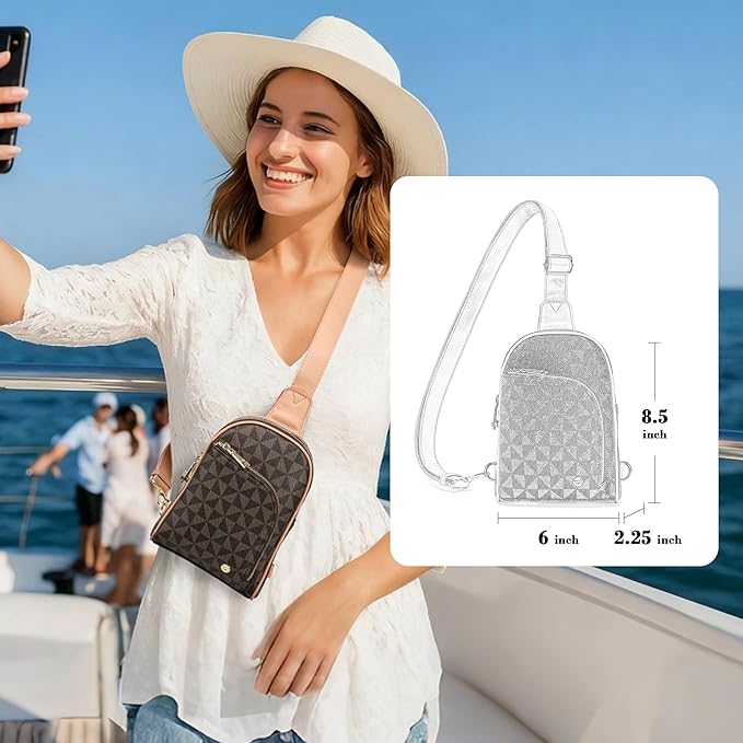 INICAT RFID Blocking Sling Bag,Anti Theft Crossbody Bags for Women,Travel Gifts Cross Body Purses Vegan Leather