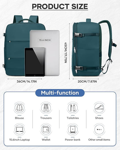 Vacuum Seal Backpack Travel With Pump,Large Carry On Vacpack Backpacks For Women Men,Mochila De Viaje Compresion Al Vacio,Personal Item Travel Backpack With Vacuum System,Peacock Blue