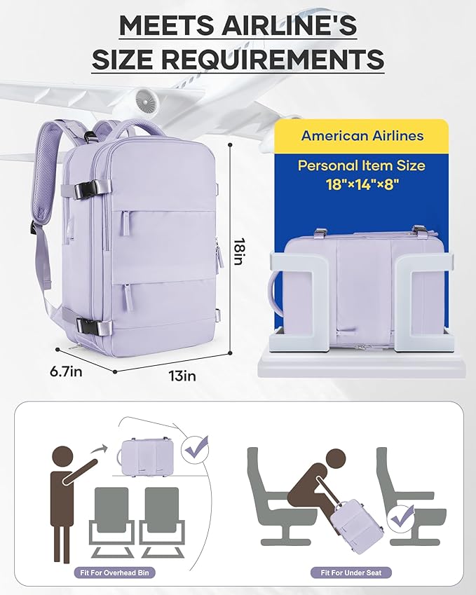 wepadre Vacuum Travel Backpack with Pump Travel Backpack with Vacuum System Easy Vac Pack Backpacks Vacpack Compression Backpacks Mochila de Viaje Compresion al Vacio Purple