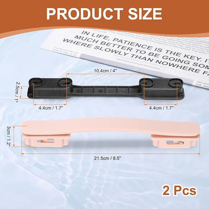 uxcell 2 Pcs Pink Plastic Luggage Handle Replacement, 8.5 Inch Suitcase Handle Carry Strap with Screws