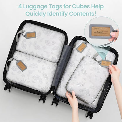 Cambond Compression Packing Cubes for Travel Women - Expandable Travel Bags Luggage Organizers Travel Essentials Compression Cubes for Travel Carry on Suitcases Organizer
