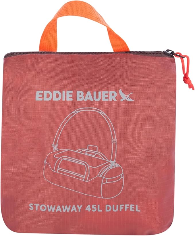 Eddie Bauer Stowaway Packable Duffel Bag | Travel | Foldable | Lightweight | Durable | Ripstop Polyester