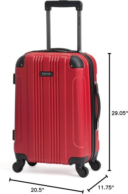 Kenneth Cole REACTION Out of Bounds Lightweight Hardshell 4-Wheel Spinner Luggage, Scarlet Red, 28-Inch Checked