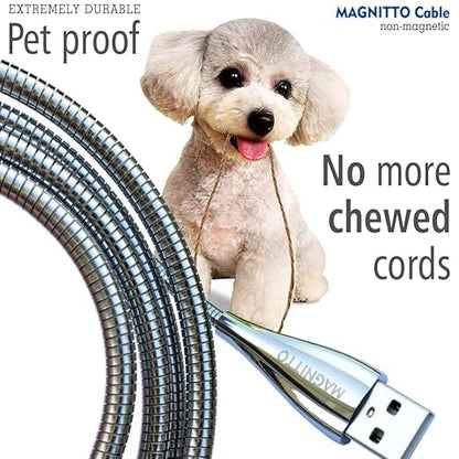 USB Type C Cable, Metal Braided Cord 6ft 2-Pack, Fast Type-C Charger Durable USB-A to USB-C Charging Cable for Samsung Galaxy S21 S20+ S10 S9 S8 A51 Note PS5 Controller Pixel