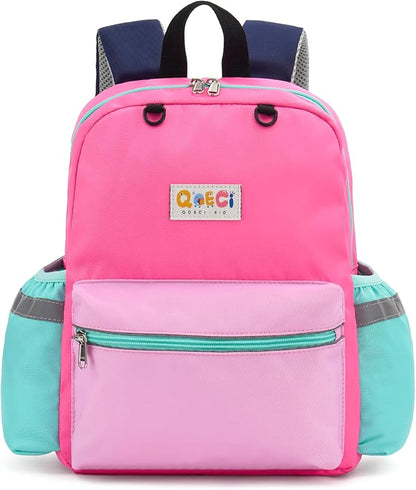 Kids Backpack for Boys Girls, Toddler Backpack for Preschool Kindergarten, 15inch Elementary School Bookbag with Reflective for Ages 6-8, Light Pink
