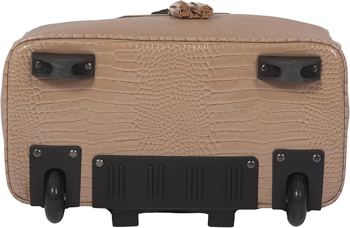 JKM and Company Alligator Compatible With Computer iPad, Laptop Tablet Rolling Tote Bag Briefcase Carryall Bag