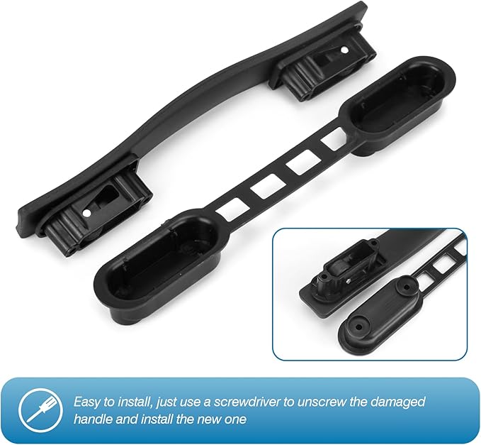 Suitcase Handle Replacement, Plastic Spare Strap Handle Grip Replacement Part Black for Luggage Case Repair (B110)