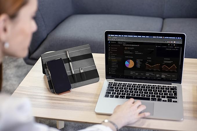 Beblau FOLD Portable TECH Organizer attachable to your Devices | Desk Sleeve | Gadget case | Working from Home Essentials | Laptop accessories | Backpack Insert | Portfolio |