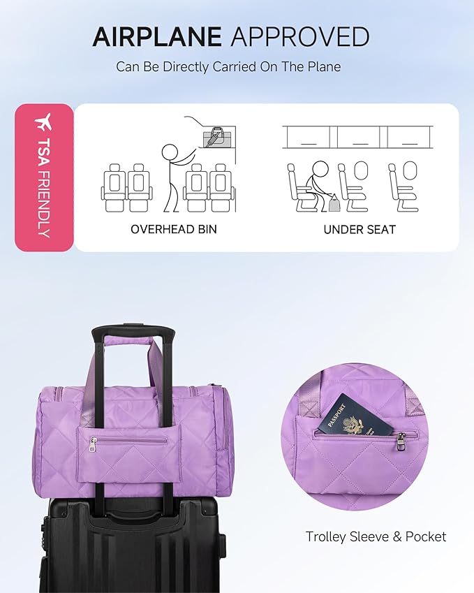 Birthday Gifts for Teen Girls Women, Initial Duffle Bag for Travel, Stocking Stuffers for Teen Girls, Unique Weekender Bag, Gym Bag with Wet Separation, Gift Idea for Christmas, Girl Weekend