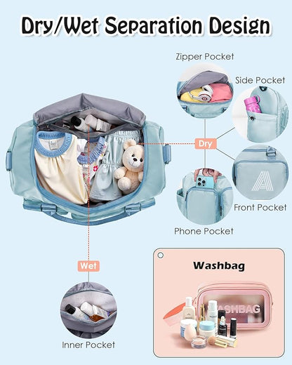 Kids Travel Duffle Bag, Sports Bag, Personalized Weekender Bag with Shoes Compartment, teacher appreciation gifts, Girls Gifts for Kids Friends