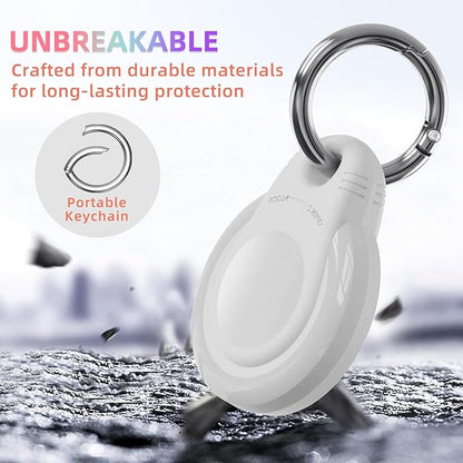 Waterproof Holder for AirTag Keychain Lock Case for Apple AirTags Keyring Durable Lightweight Cover for AirTag for Keys Kids Luggage Backpacks Pet Collar Multicolor 5Pack