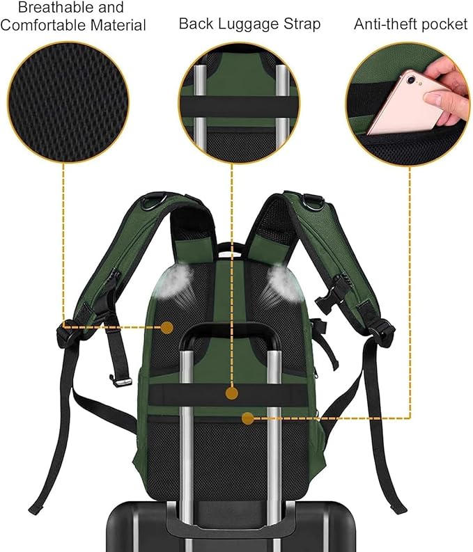 MOSISO Camera Backpack,DSLR/SLR/Mirrorless Photography Camera Bag Full Open Waterproof Hardshell Bag with Insert&Tripod Holder&Laptop Compartment Compatible with Canon/Nikon/Sony, Army Green