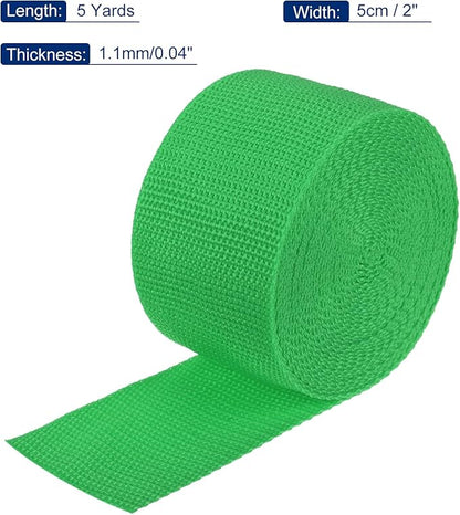 MECCANIXITY Lightweight Polypropylene Webbing Strap 2" 5 Yard Backpack Strapping Band Mint Green for Outdoor Luggage Cargo Straps