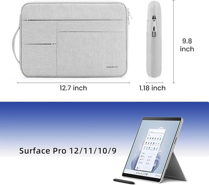 Omnpak Surface Pro 11 Case,13 inch Laptop Sleeve for Surface Pro 12/11/10/9/8/X/7/6/5/4/3 with Multi-Pocket and Side Handle Strap,Water-Resistant Laptop Carrying Bag
