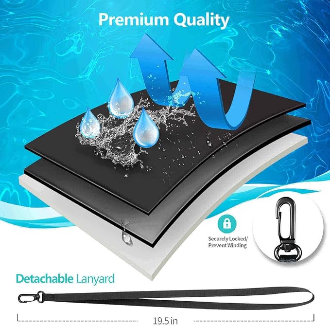 Waterproof Cell Phone Pouch : 4 Pack Float Clear Cell Holder Protector with Lanyard - Universal Floatable Water Proof Dry Bag for iPhone Samsung Galaxy for Beach Swimming Pool