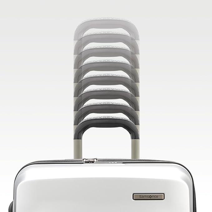 Samsonite 2 Piece Luggage Set with 21/28” Hardside Lightweight Octiv (Carry-On Pro with Front Pocket & Large Checked) Expandable, Four Spinner Wheels, Adjustable Handle, TSA Approved Lock - Silver