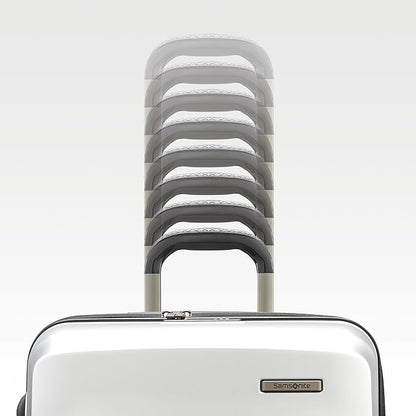 Samsonite 2 Piece Luggage Set with 21/28” Hardside Lightweight Octiv (Carry-On Pro with Front Pocket & Large Checked) Expandable, Four Spinner Wheels, Adjustable Handle, TSA Approved Lock - Silver