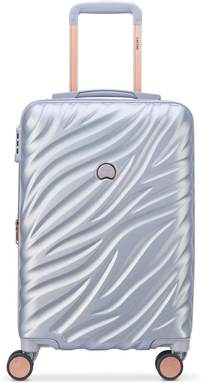 DELSEY PARIS Alexis Durable Luggage Set, Expandable & Lightweight 4-Wheel Spinners, and Easy Grip for Smooth Journeys, TSA-Lock Incorporated, Men and Women, Platinum/Rose Gold, 2-Piece Set (21"/29")