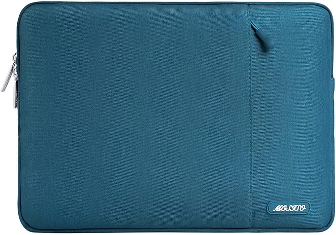 MOSISO Laptop Case 13 inch, 13 inch Laptop Sleeve Compatible with MacBook Air M4 M3 M2 M1 2025-2018 / Pro M2 M1 2025-2016, Polyester Vertical Computer Sleeve Bag with Pocket, Deep Teal