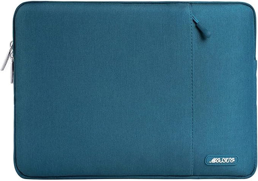 MOSISO Laptop Case 13 inch, 13 inch Laptop Sleeve Compatible with MacBook Air M4 M3 M2 M1 2025-2018 / Pro M2 M1 2025-2016, Polyester Vertical Computer Sleeve Bag with Pocket, Deep Teal