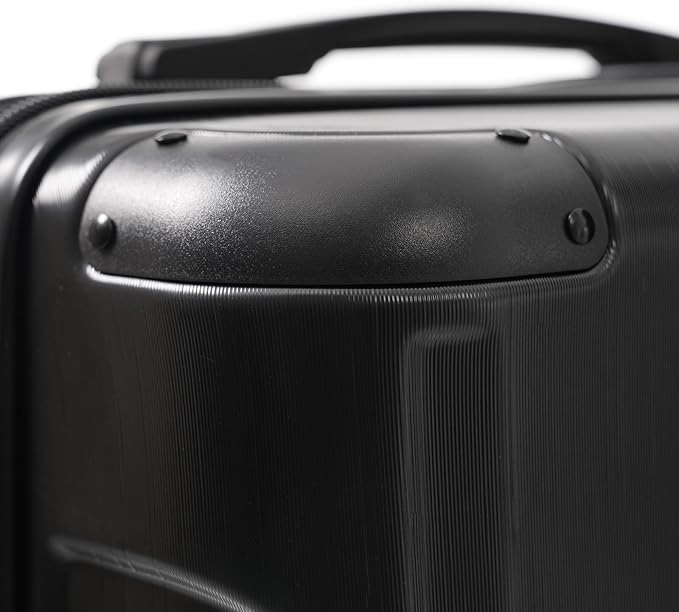 20in Carry On Luggage Hardshell Suitcase with Spinner Wheels Lightweight Lugagge Design Waterproof Durable for Travel (Black)
