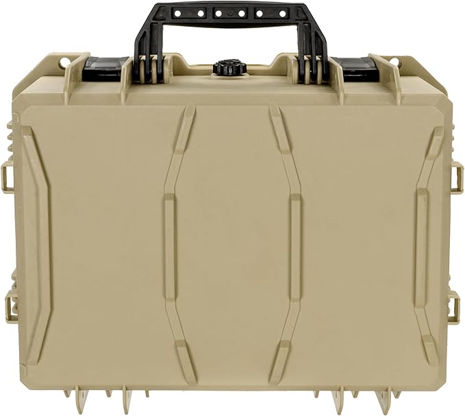 Eylar 18" Intact Series Hard Camera Case, Lightweight and Durable Stacker Design with Foam (Tan)