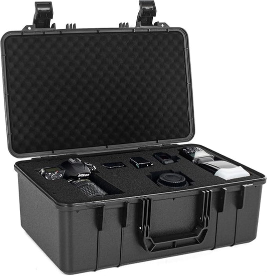 Protective Hard Case Shockproof Water-resistant with Customized DIY Foam fit for Camera, etc,17.3 X 11.5 X 6.5-Inch