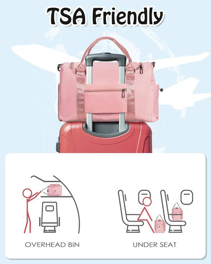 Teen Girl Gifts Trendy Stuff, Personalized Gifts, Initial Travel Duffle Bag, Personalized Weekender Bag,Monogram Overnight Bag, Trendy Stuff Gifts for Girls Friend Birthday Gift