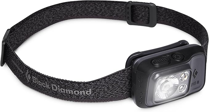 BLACK DIAMOND Spot 400-R Rechargeable Headlamp | 400 Lumens, Dimmable | Micro-USB Charging | Waterproof & Compact | Camping, Hiking, Running
